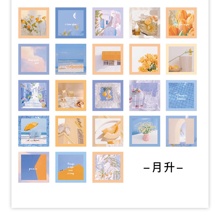 Set 46 miếng dán trang trí sổ lưu niệm họa tiết sáng tạo