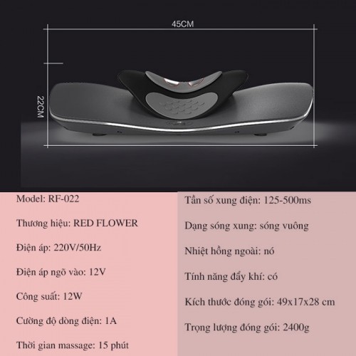 Máy massage cổ xung điện đa chức năng RED FLOWER RF-022 - GIÁ RẺ