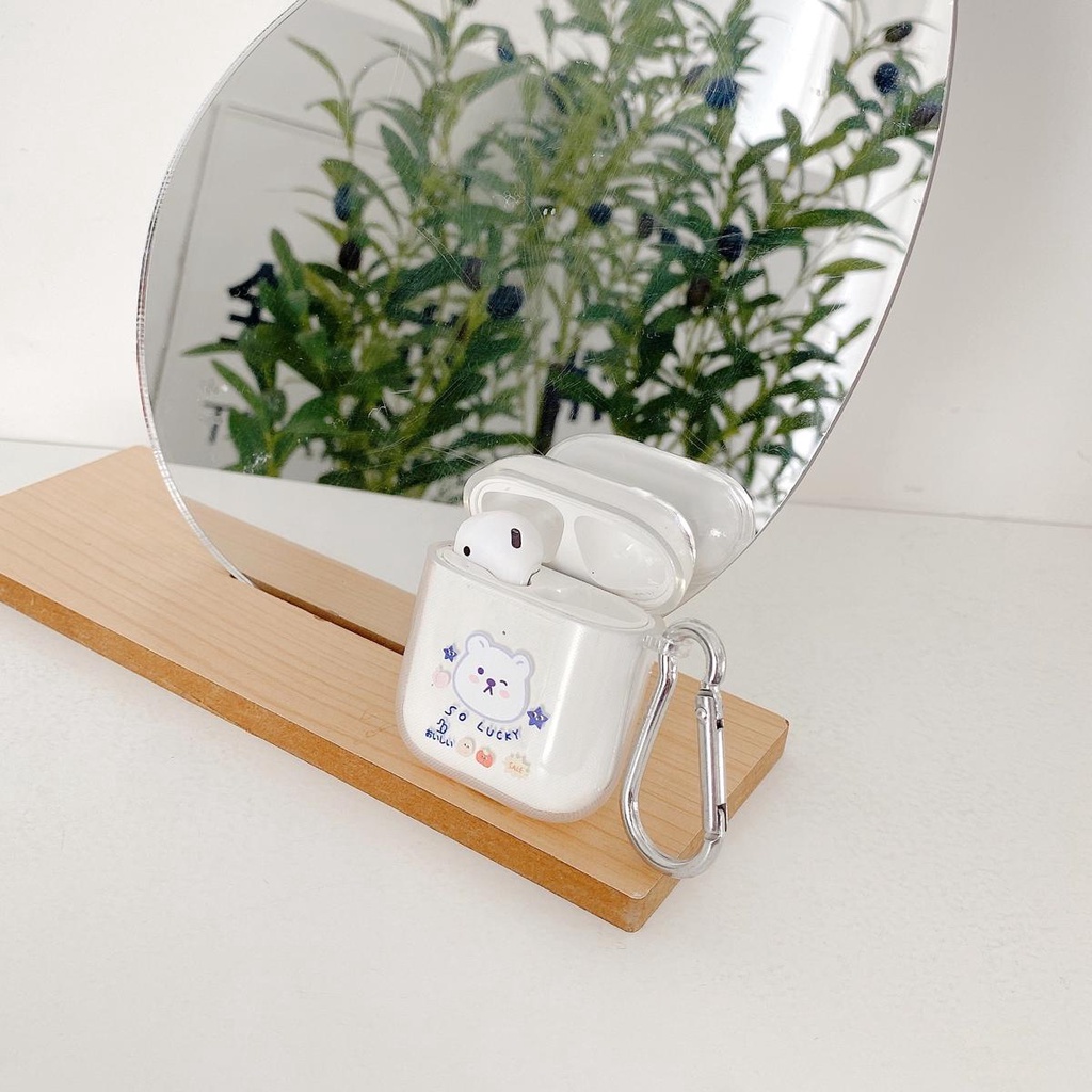 Cute Bear-shaped Airpods Case Soft TPU case Wireless headphone holster for Airpods 1/2/3 pro