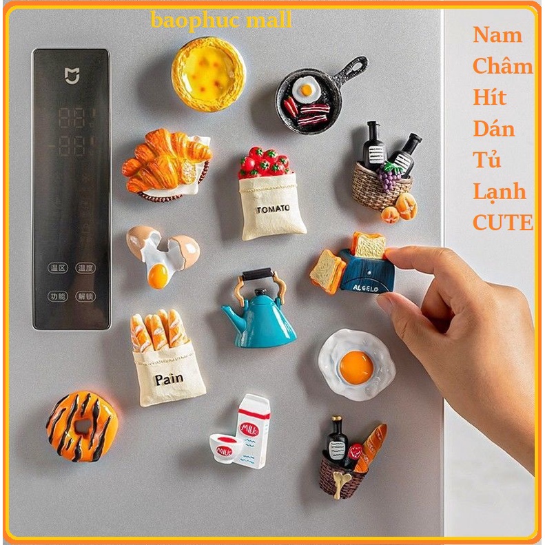 Nam Châm Hít Dán Dính Tủ Lạnh Siêu Mạnh Hình Phụ Kiện Nhà Bếp CUTE
