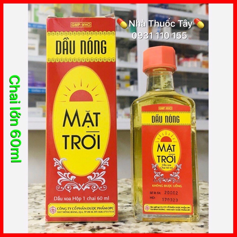 ✅{Chính hãng} Dầu nóng mặt trời chai lớn 60ml