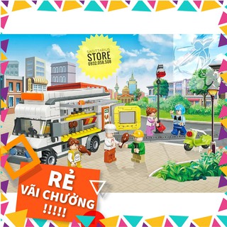 Lego Jie Star 20538 Lắp Ráp Xe Bán Tải Bán Hàng Lưu Động - Luxury Dining Car ( 459 Mảnh ) [ Hàng Có Sẵn ]