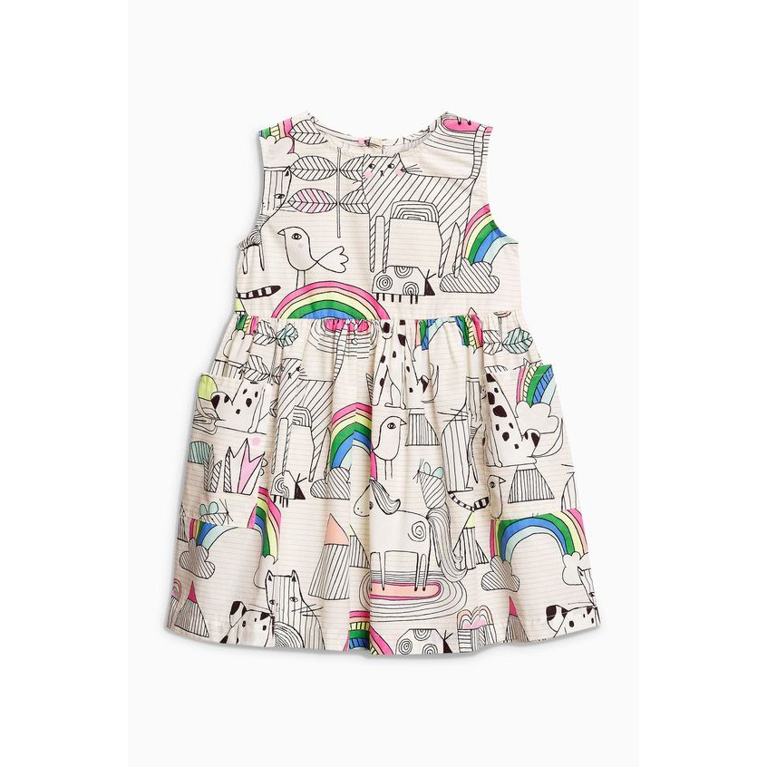 Váy bé gái NEXT Rainbow Star Print Dress size 3-6 tháng _ hàng chính hãng authentic