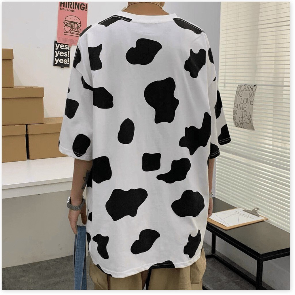 ÁO THUN LOANG BÒ SỮA NAM NỮ,FORM RỘNG SIÊU NGẦU,THIẾT KẾ HỌA TIẾT HỢP THỜI TRANG  THỜI TRANG KME.STORE