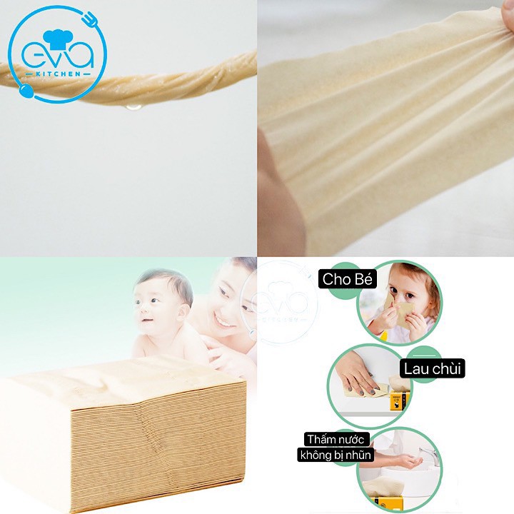 Combo 2 Gói Giấy Ăn Gấu Trúc Dai Mịn Sipiao Gói 300