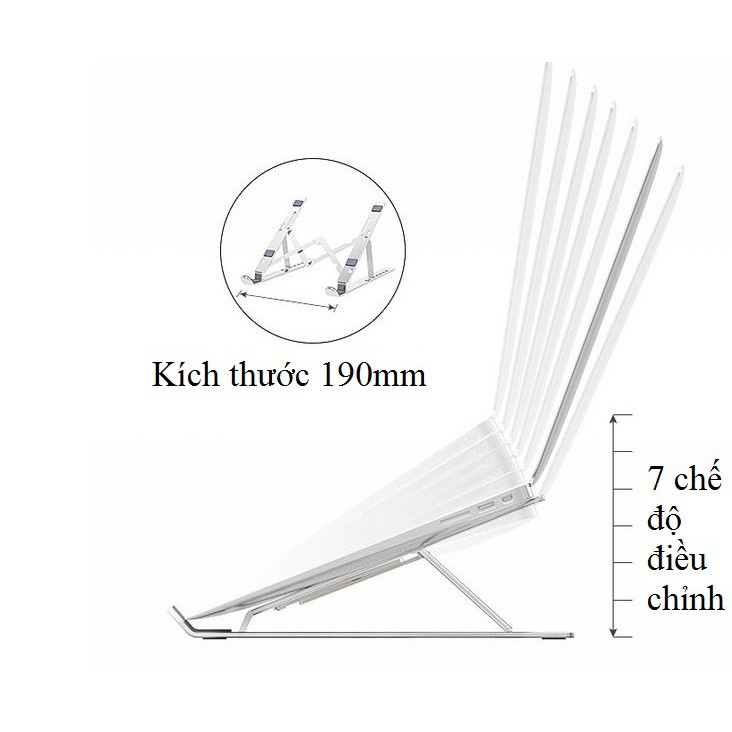 Bàn kê laptop giá đỡ ipad điều chỉnh 7 chế độ gấp gọn tiện dụng hợp kim nhôm siêu chắc