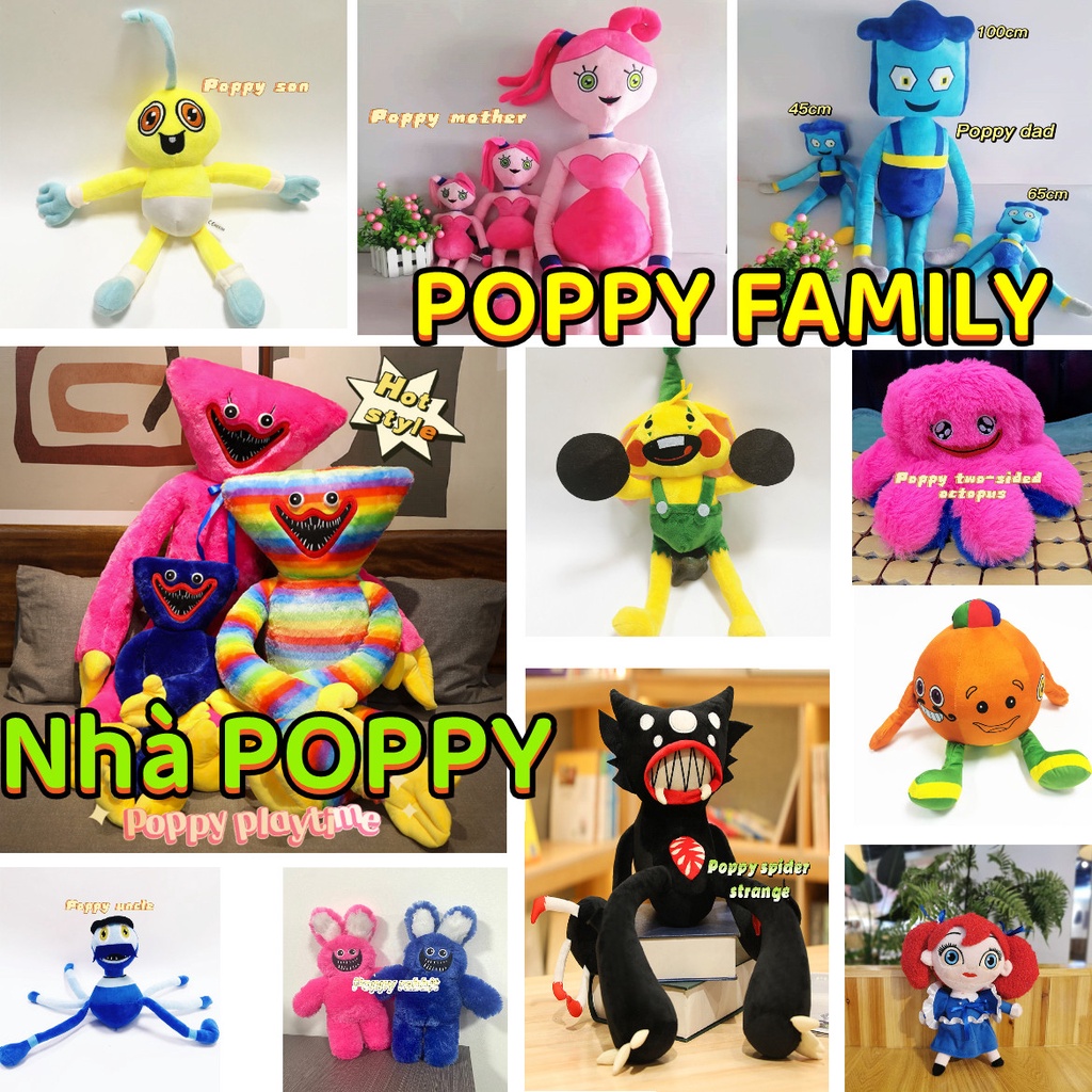 Poppy Playtime Mới Đồ Chơi Nhồi Bông Hình Bố Mẹ Chân Dài Màu Hồng Huggy Wuggy Poppy Playtime Đồ chơi búp bê Mommy Long Legs nhồi