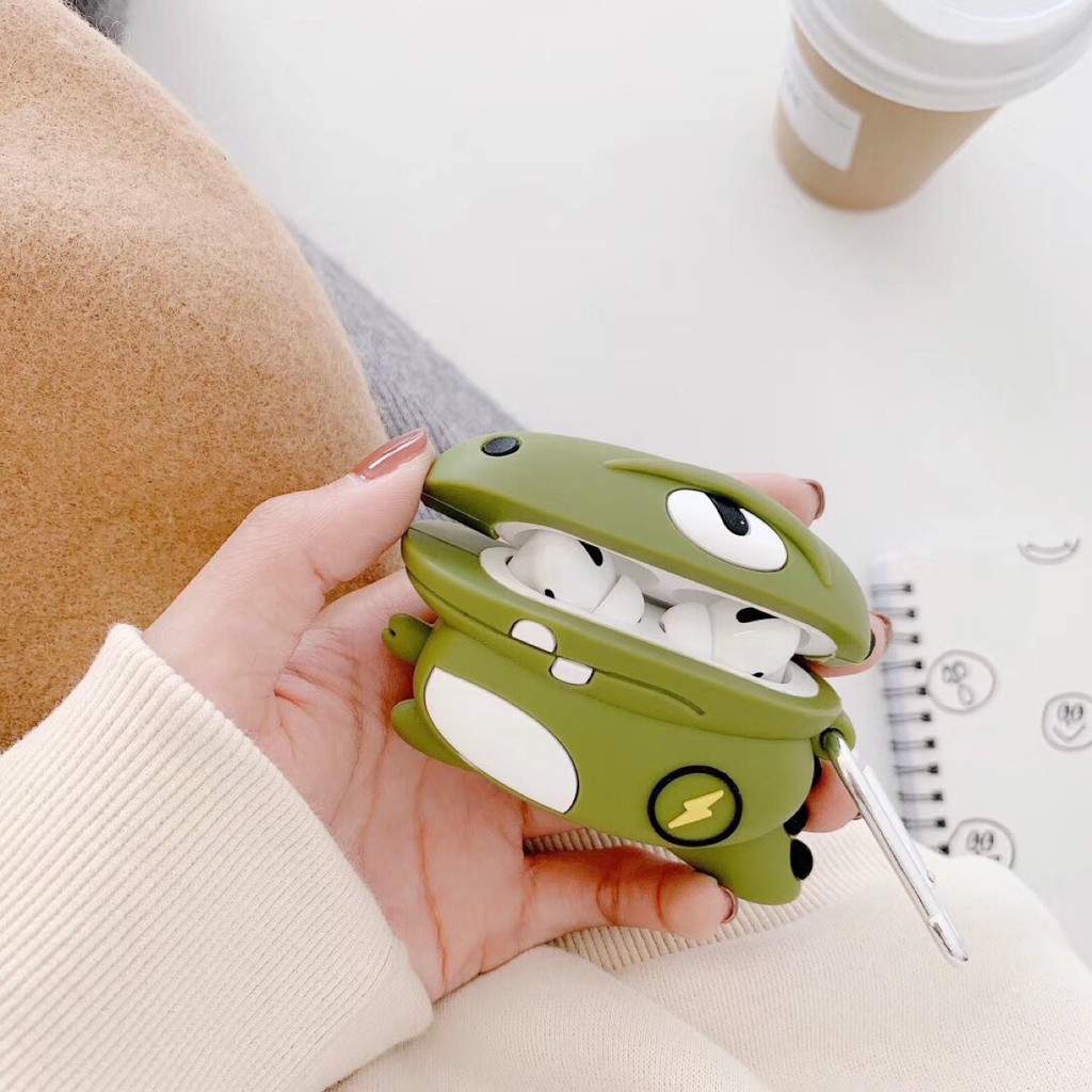 Case Airpods Bảo Vệ Tai Nghe Hình Khủng Long Sấm Sét Phù Hợp Với Airpods 1-2 Siêu Cute Dễ Thương