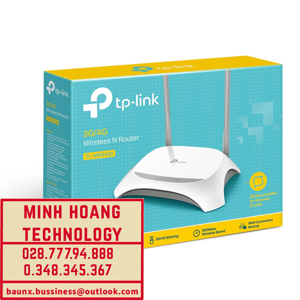 Thiết bị phát WIFI Router Wi-Fi Chuẩn N 3G/4G TL-MR3420