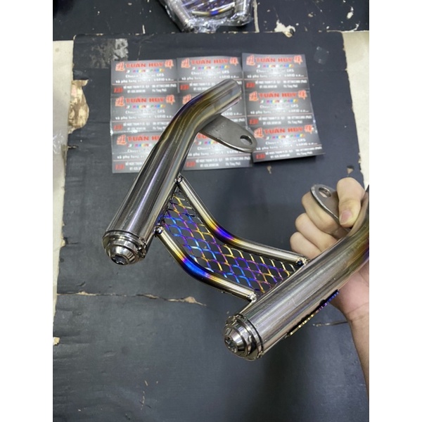 Cảng sau titan gr5 hiệu ptitanium cho honda yamaha exciter ex 150 winner v1 sonic ( titanium rear handle bar gtr sniper