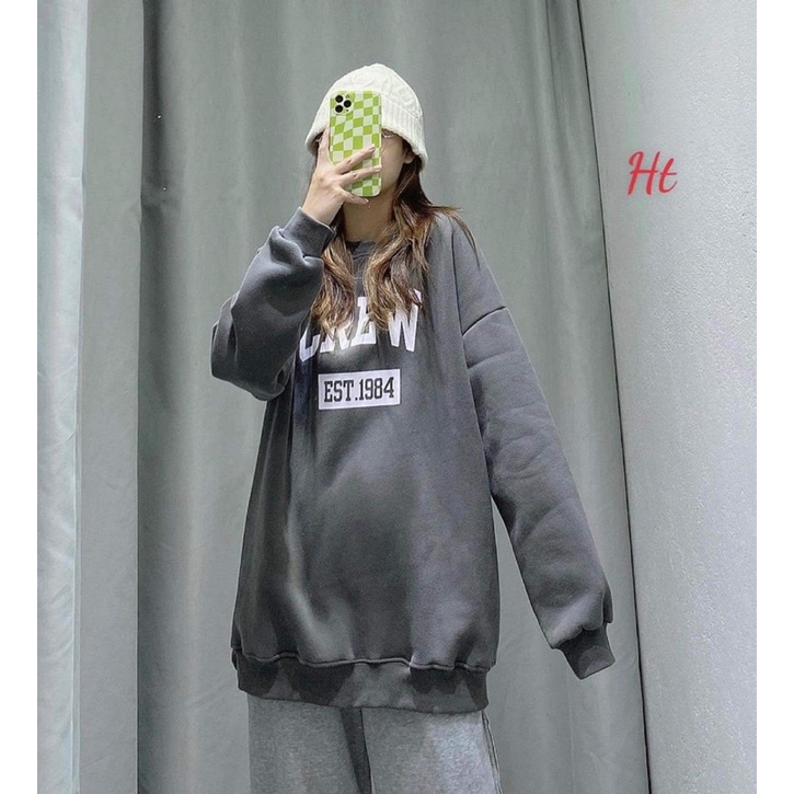 Áo nỉ bo cotton CREW HT12