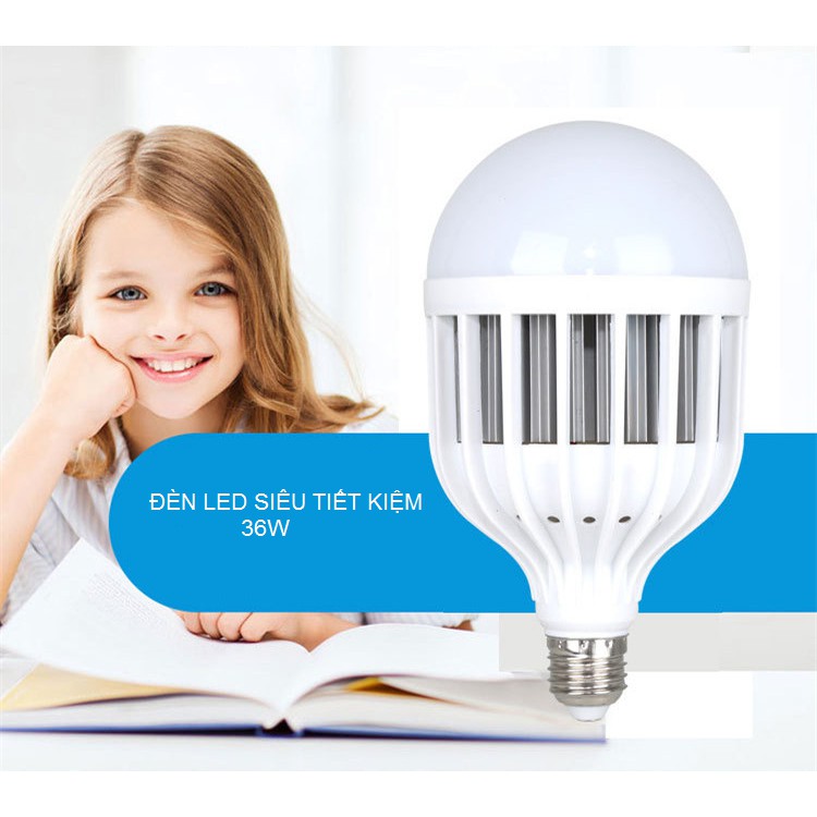5x Bóng Đèn 36W Tròn Tản Nhiệt Siêu Tiết Kiệm (Ánh Sáng Trắng)