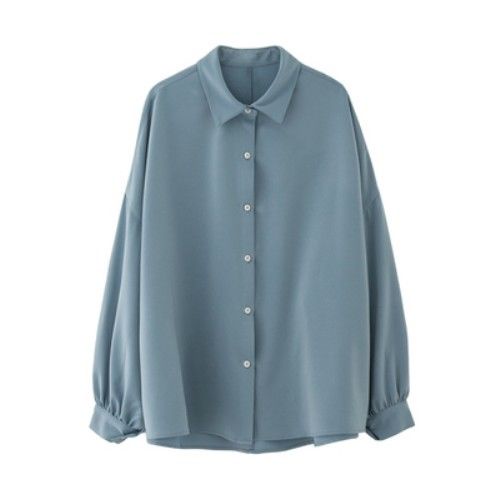 Áo Sơ Mi Khoác Ngoài Tay Dài Dáng Rộng Màu Trơn Thời Trang Cho Nữ