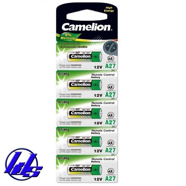 Pin Camelion A27,27AE,MN27 Plus 12V - Vỉ 5 viên