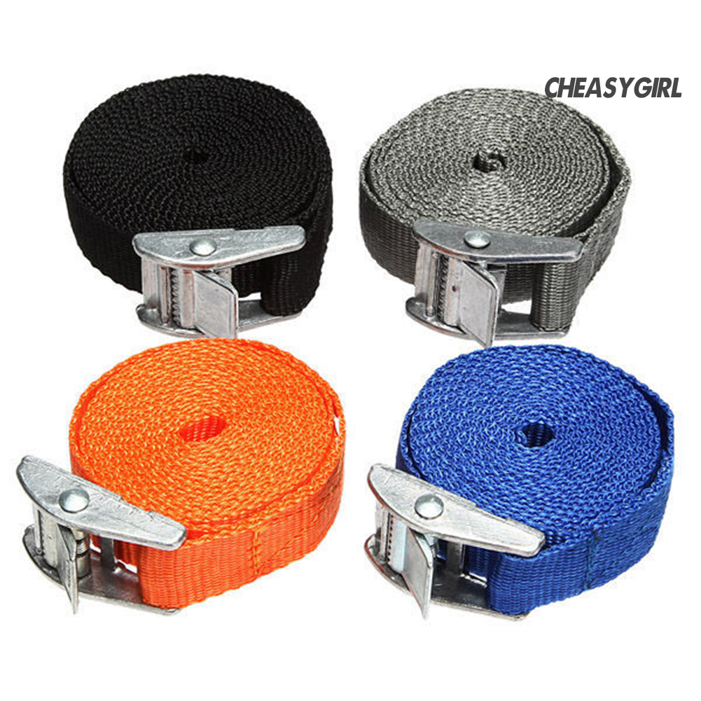 Dây Đai Buộc Túi Hành Lý Bằng Nylon Khóa Kim Loại Chịu Tải Nặng 2.5m