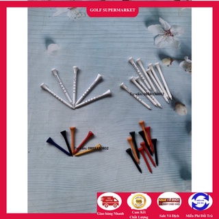 Tee golf gói 10 chiếc chất gỗ xịn dài 5.4 - 8.3cm
