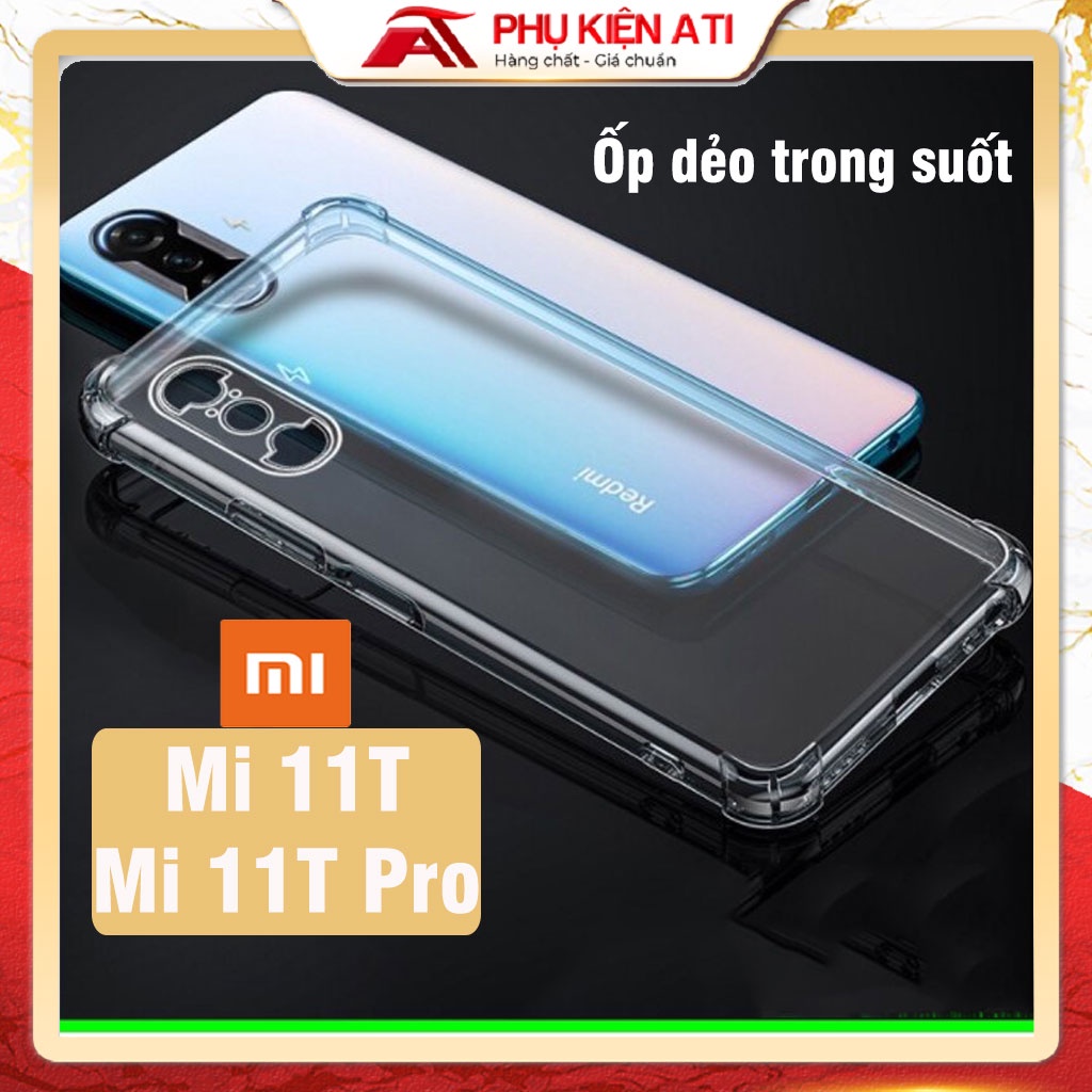 Ốp lưng Xiaomi 11T /  Mi 11T Pro- Dẻo, Trong suốt-Loại dày lâu ố vàng