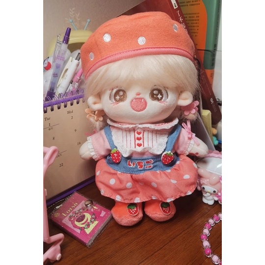 Set váy Dâu tây cho doll 20cm (hàng sẵn)