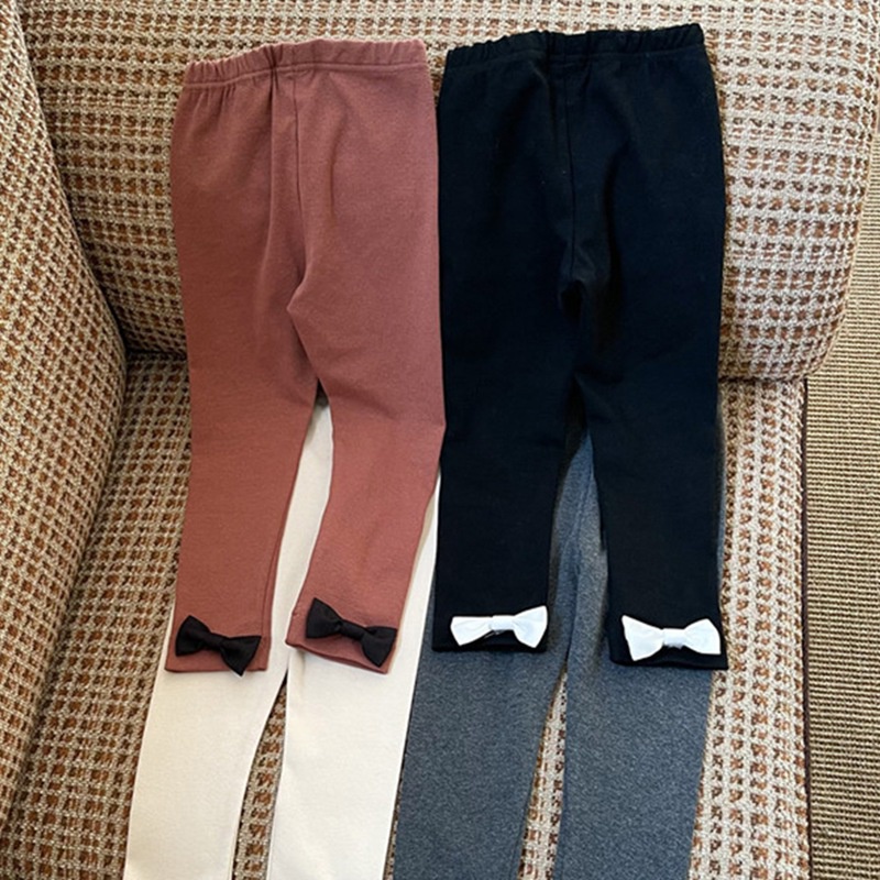 Quần Legging Mỏng Đính Nơ Thời Trang Hàn Quốc Cho Bé Gái