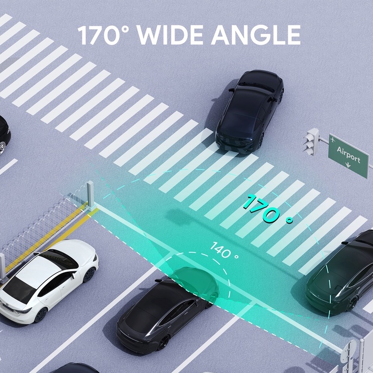 Camera Hành Trình ô tô AUKEY DRA1 1080P FHD cảm biến cảnh báo va chạm/ chệch làn đường hỗ trợ GPS/ ghi âm ban đêm