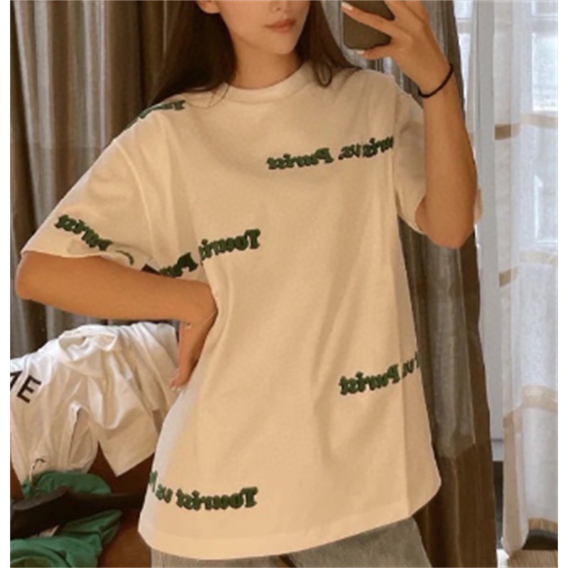 Bán Chạy Nhất B &amp; BR Áo Thun Cotton Tay Ngắn In Hình Màu Xanh Lá Cây Kích Thước Lớn Unisex