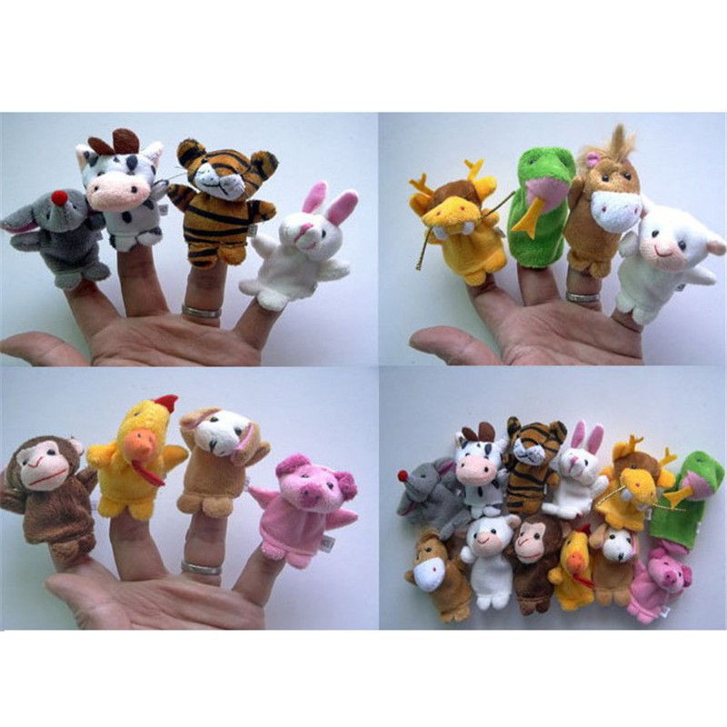 Set 12 Con Rối Ngón Tay Hình Động Vật Đáng Yêu