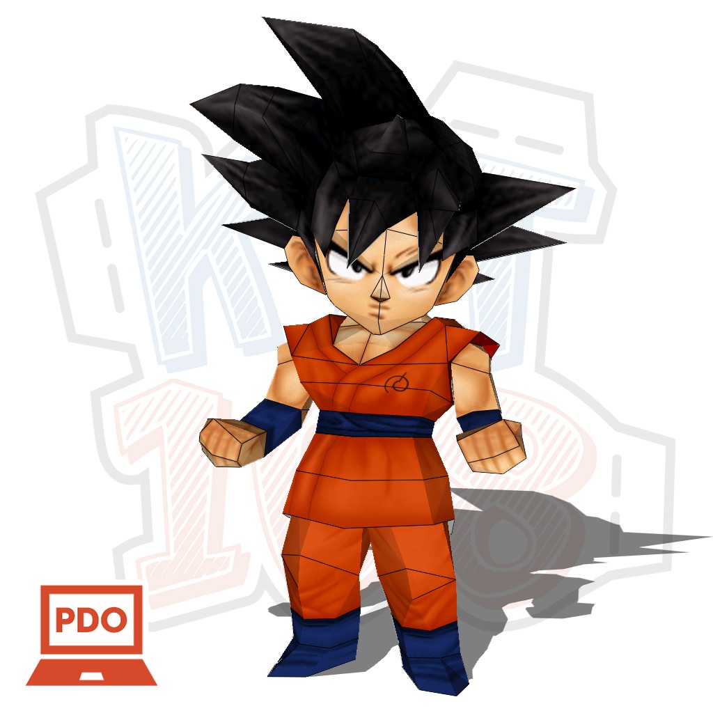 Mô hình giấy Anime Dragon Ball Z Chibi Goku