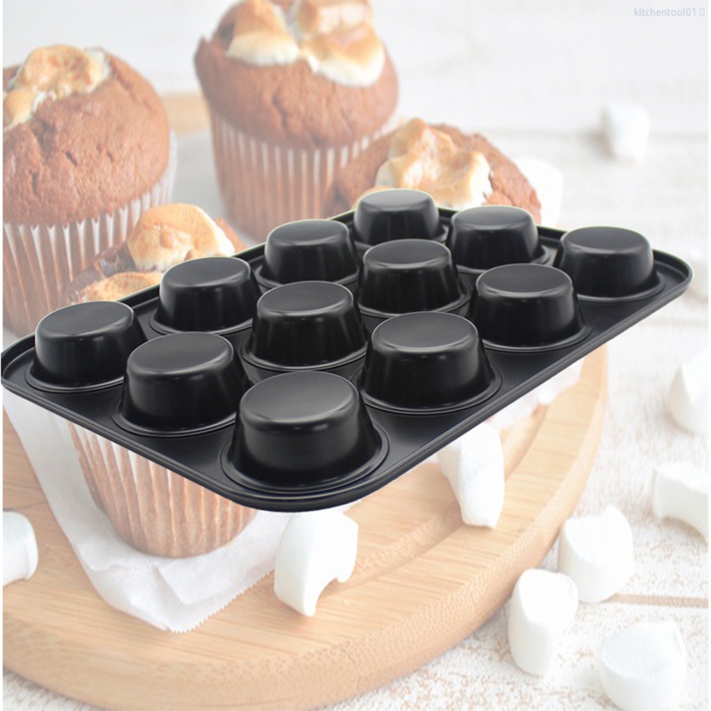 Khuôn làm bánh muffin bằng thép carbon chống dính tháo gỡ nhanh tiện dụng