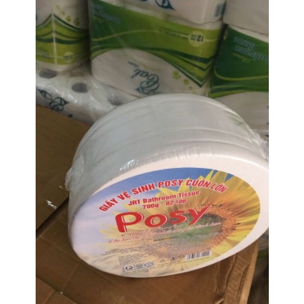 GIẤY VỆ SINH CÔNG NGHIỆP 2 LỚP POSY 700G - JRT BATHROOM TISSUE POSY