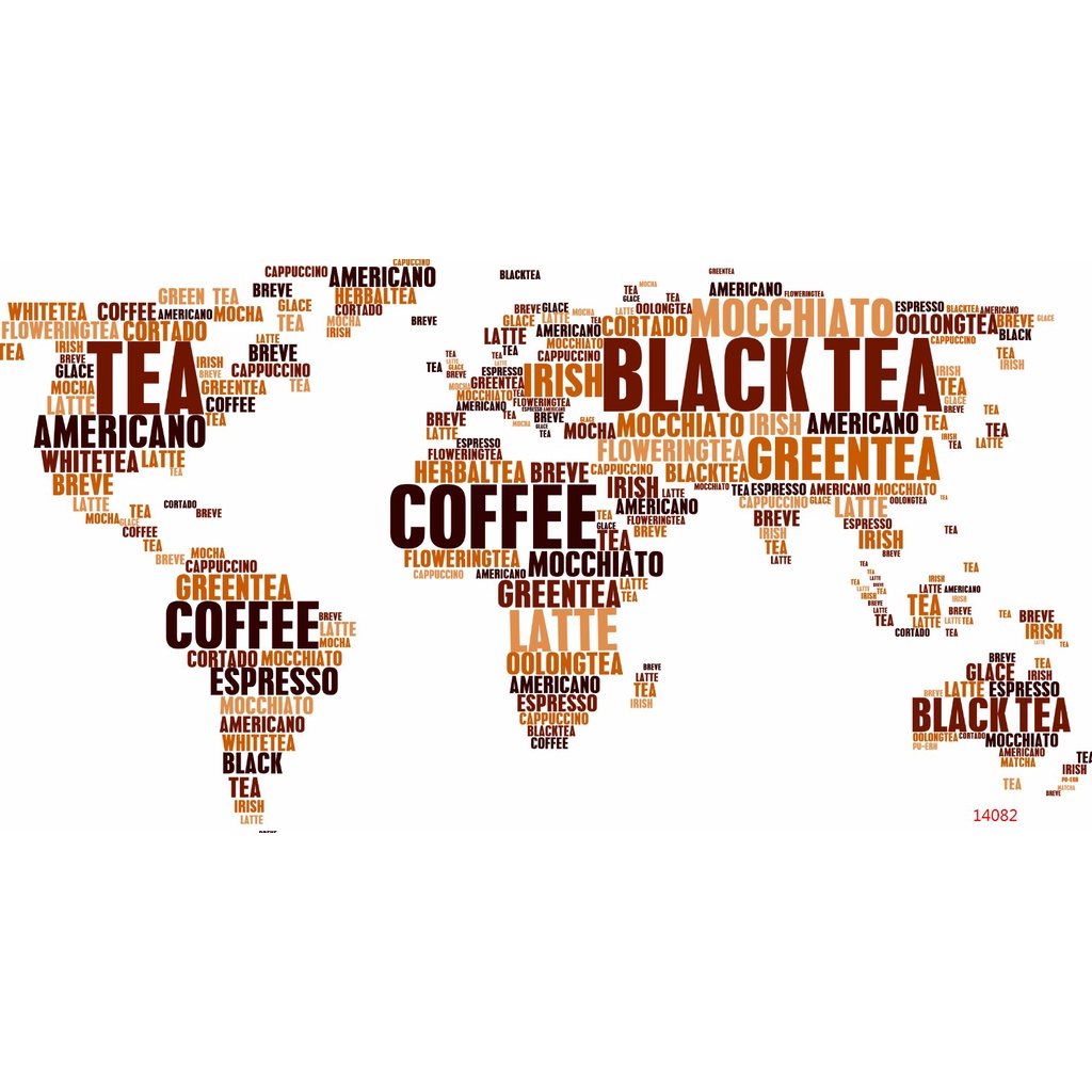 Tranh dán tường 3D trang trí nhà hàng cafe trà sữa trà chanh đẹp bền sang giá rẻ kt5