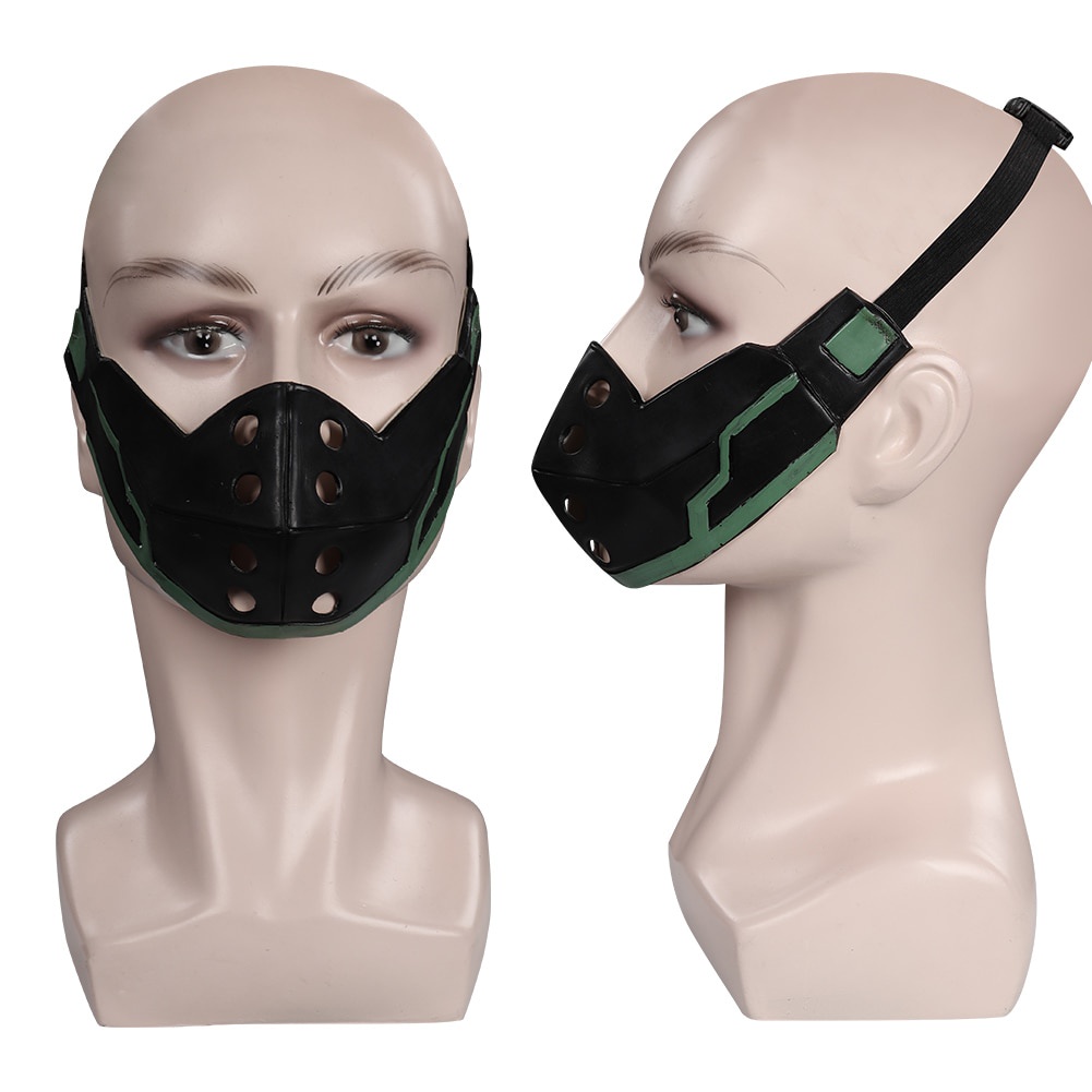 In Stock Anime My Hero Academia Midoriya Izuku Mask Cosplay Latex Masks Helmet Masquerade Halloween Party hóa trang