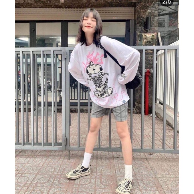 Áo Sweater Nam Nữ Nỉ Bộ Xương, Chất nỉ cotton_ ROSY HANA_Mã 698