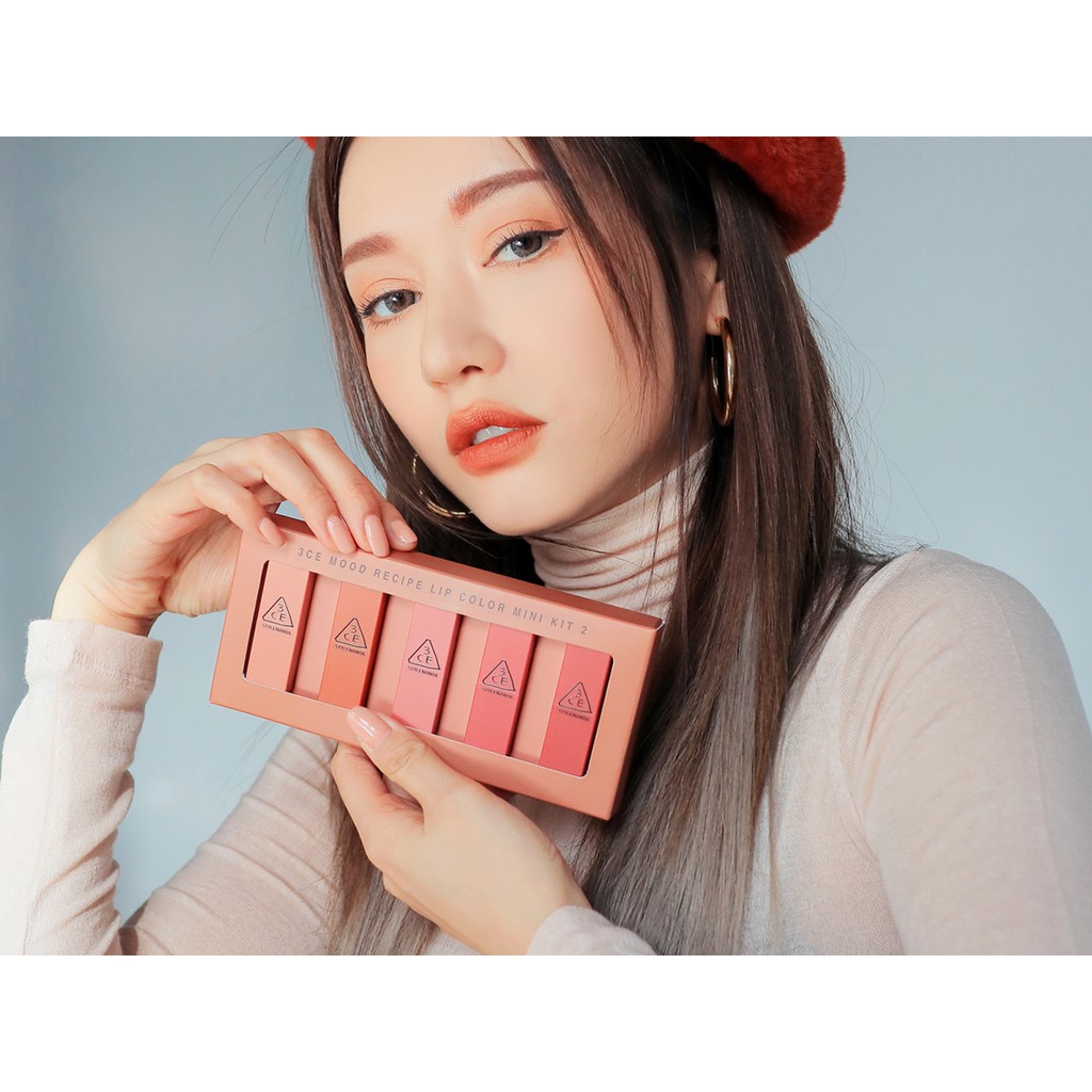 [tách set] son 3CE MOOD RECIPE LIP COLOR MINI KIT