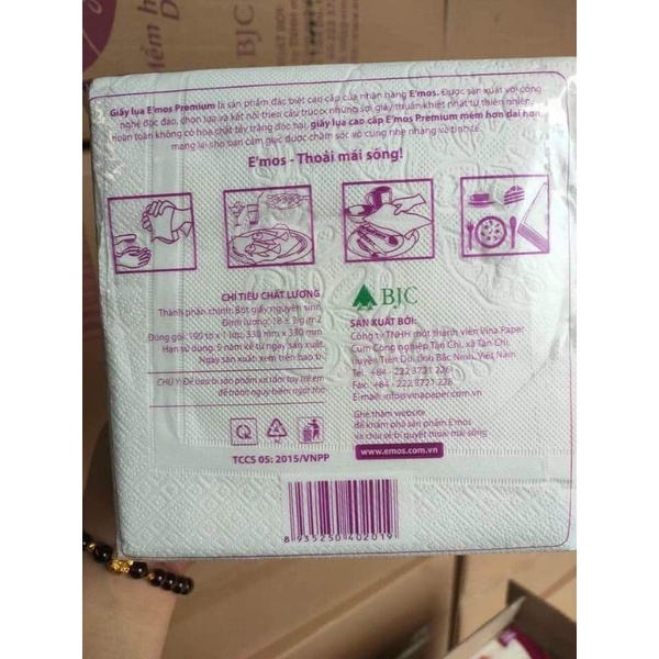 KHĂN GIẤY VUÔNG Emos mềm mịn,không bụi