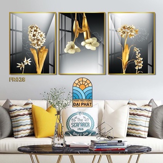 Tranh trườu tượng hoa tranh trang trí phòng khách 35x50