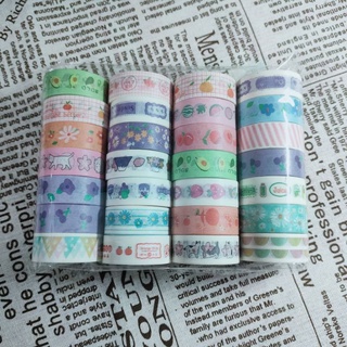 Băng keo washi tape nhiều màu nhiều mẫu trang trí sổ siêu xinh.