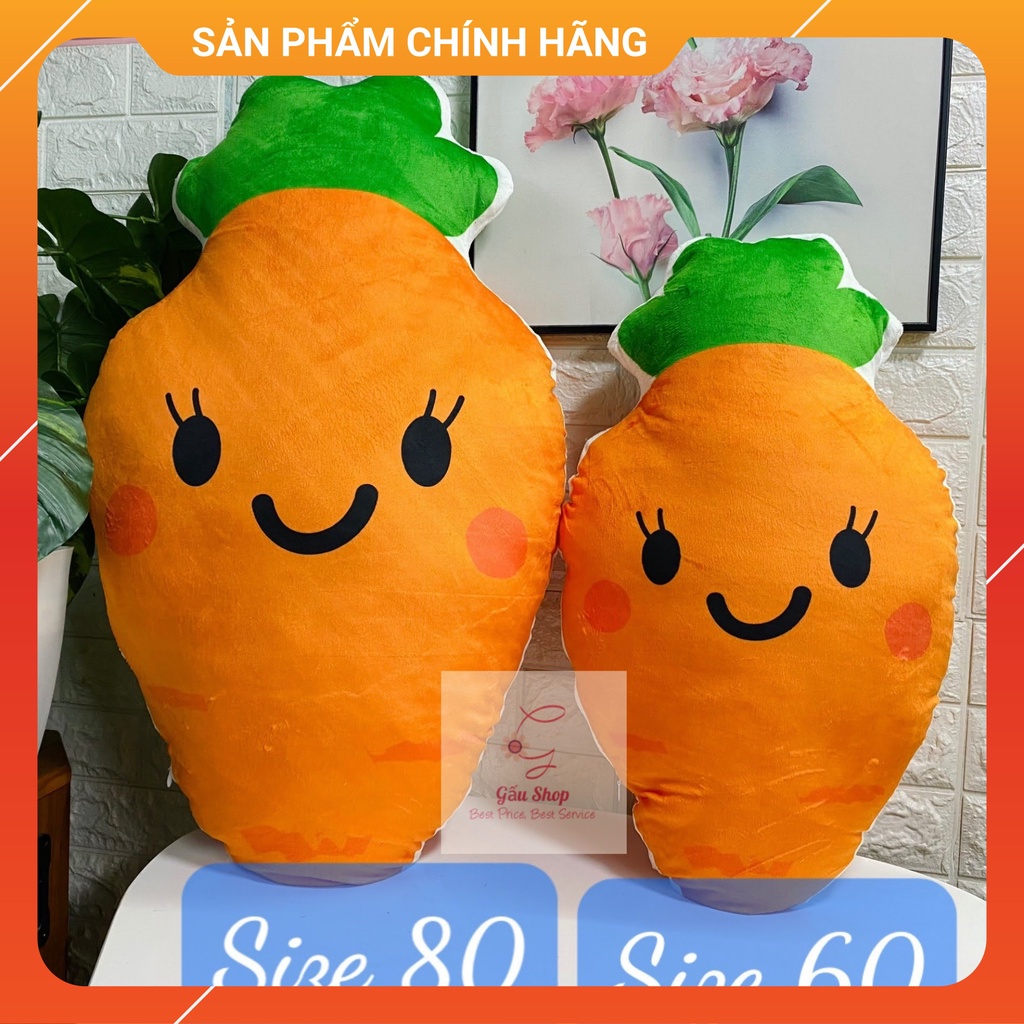 🥕Gối Handmade🥕 Gối Ôm Cà Rốt Nhồi Bông Cao Cấp