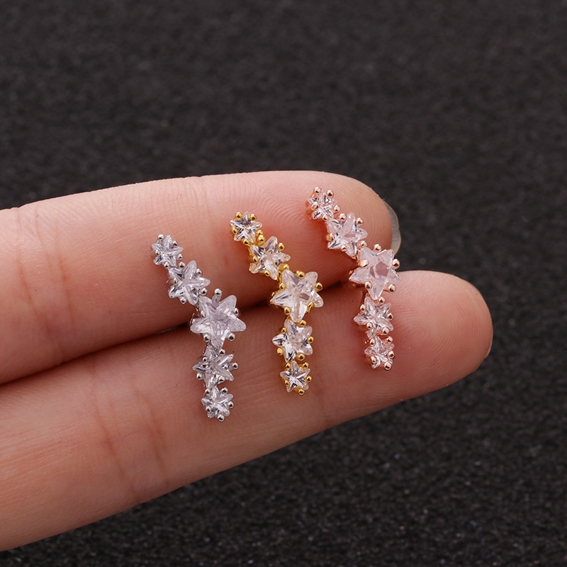 1 Khuyên vành tai hình hoa / vương miện / ngôi sao