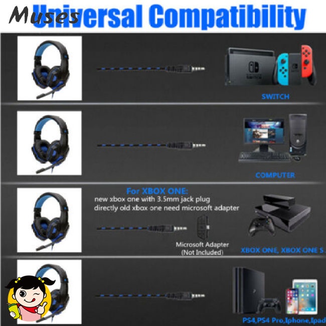 Tai Nghe Chơi Game Có Dây Dành Cho PS4 Xbox One Nintend Switch iPad PC