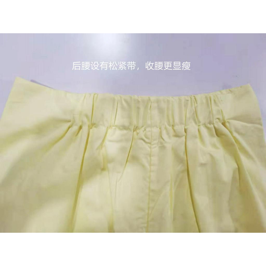 Mùa hè năm 2021 mới nhỏ và ngọt ngào váy xẻ sau lưng cao + áo sơ mi nữ hai mảnh màu xanh bạc hà