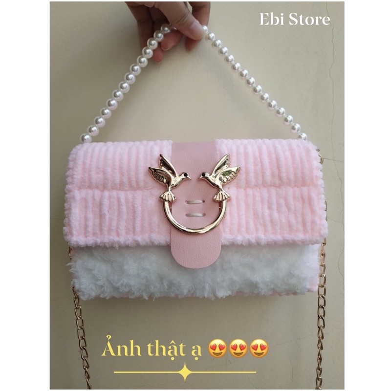 [Có Video HD] Túi Handmade Mác Cặp Chim Uyên Ương Mẫu Mới ❤️Ebi Store - Freeship❤️ Đầy Đủ Phụ Kiện Làm Túi Tự Đan DIY ❤️