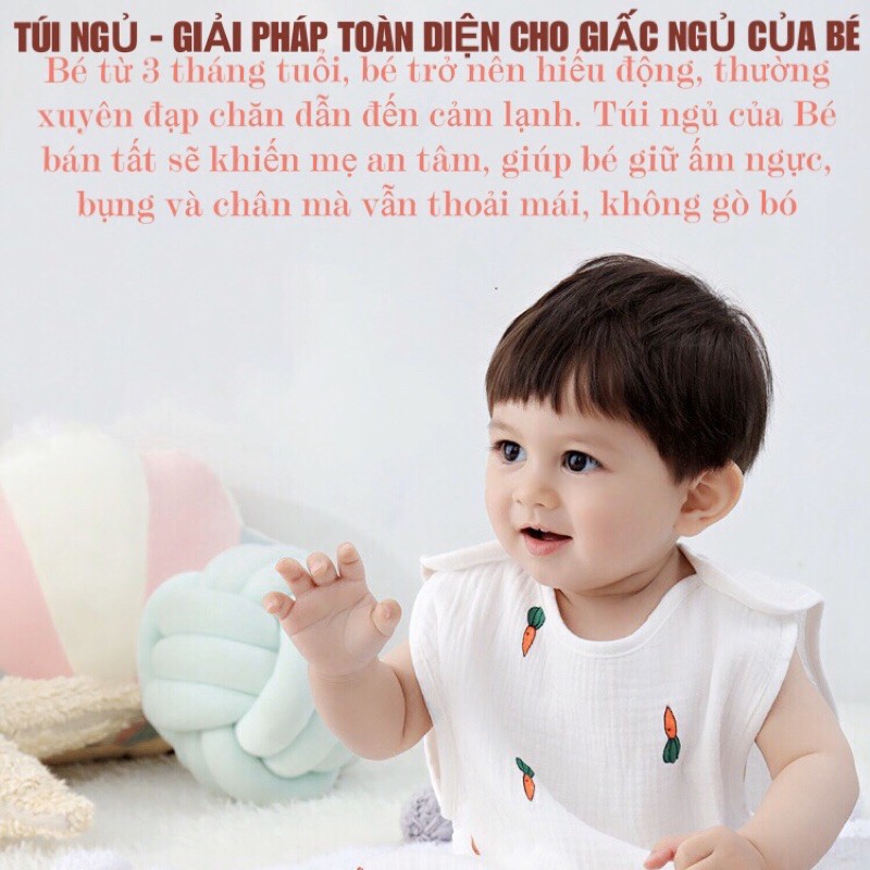 Túi ngủ vải xô organic/ muslin 6 lớp 💝CHỌN MẪU - CHỌN QUÀ💝 quần áo trẻ em dành cho mùa hè, an toàn cho bé.