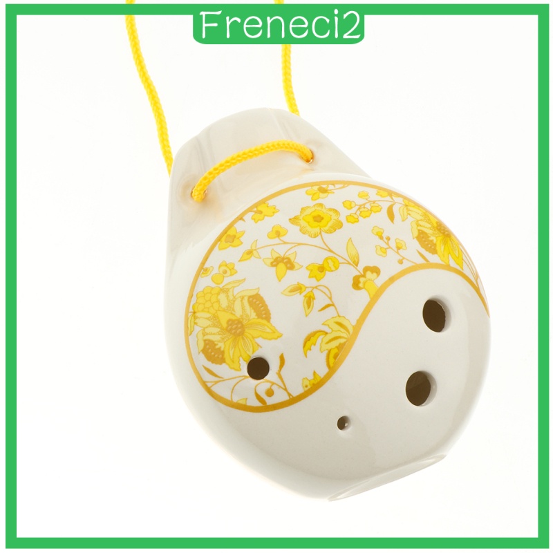 [FRENECI2] Ceramic Alto Ocarina 6 Hole C Key for Children Adult Beginners Students