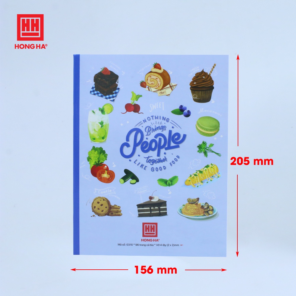 Vở 4 ô ly 96 trang Hồng Hà Class Foody - 0310 | Dành cho học sinh miền Trung - Nam