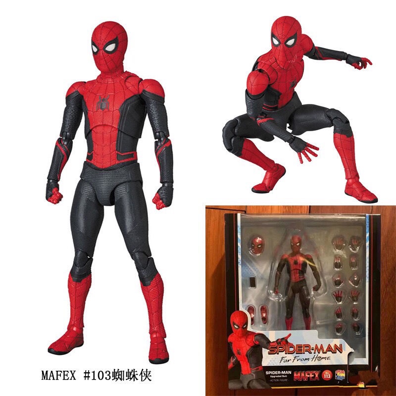 Movie Anime Toys Mafex No.103 Spider-Man Hero Return Action Figure Boxed Hand Office