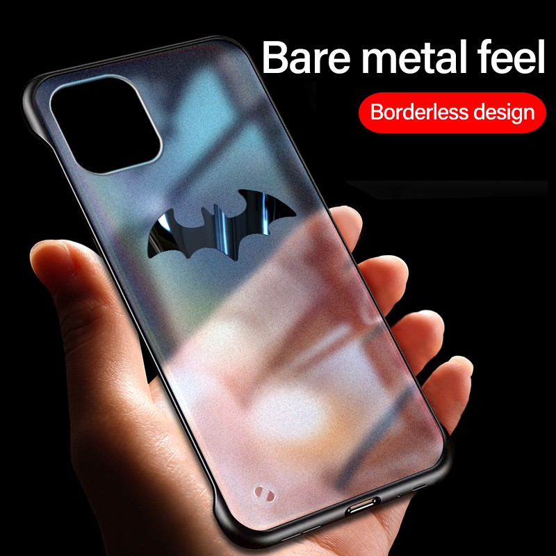 Ốp điện thoại PC nhám siêu mỏng mẫu kim loại Batman hít nam châm cho iPhone 11 Pro Max x xr XS max 8 7 6s 6 Plus