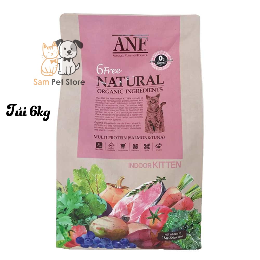 Thức ăn hạt hữu cơ cho mèo con ANF 6 free Kitten túi 6kg