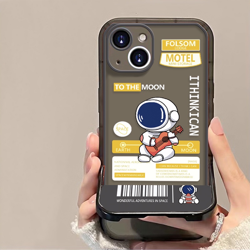 Ốp Điện Thoại TPU Mềm Trong Suốt Chống Sốc In Hình Phi Hành Gia Dễ Thương Cho IPhone 13 12 11 Pro MAX 8 7 6s Plus X XR XS MAX SE 2020 6