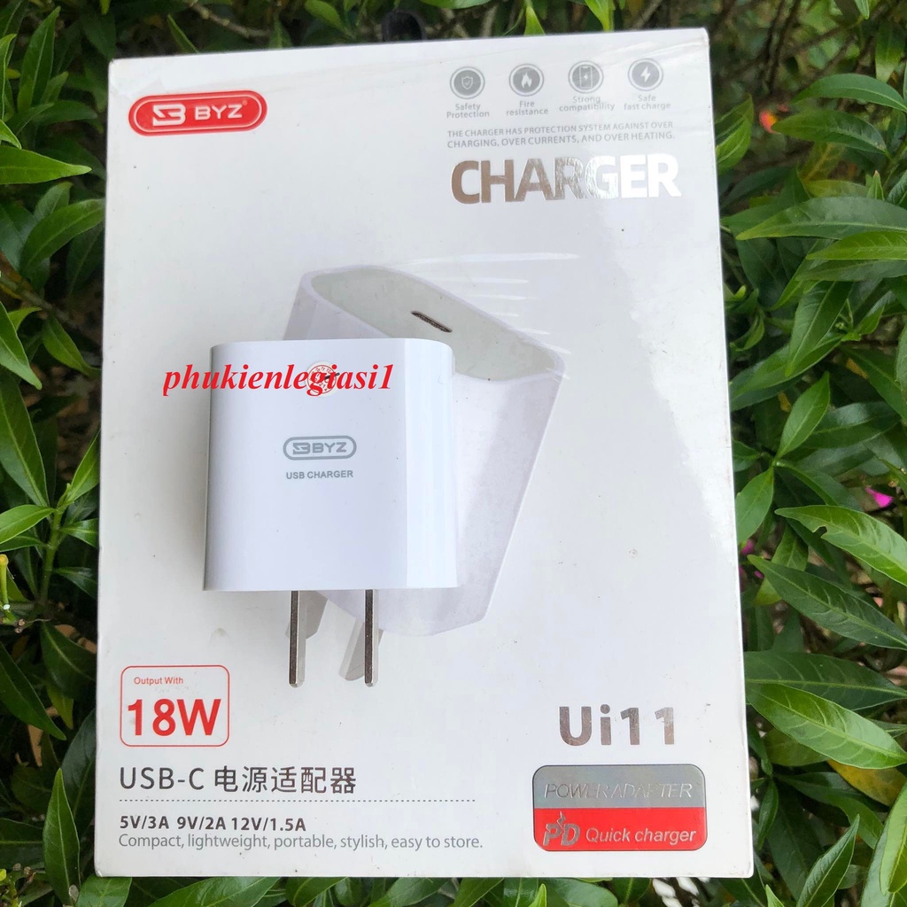 Cốc sạc nhanh 18W BYZ U11 đầu Type C