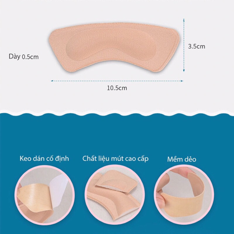 Miếng lót giày cao gót chống xước, đau, lót vừa kích thước chân, PK2, November House